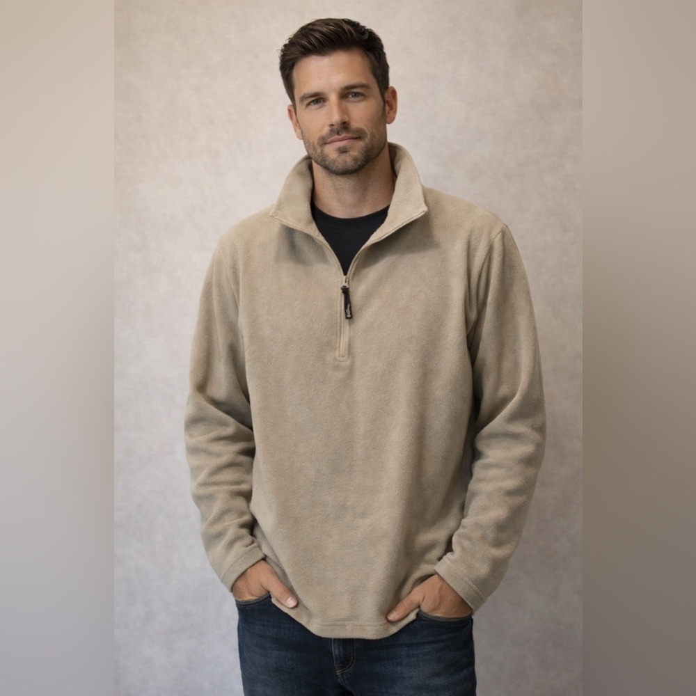 Gander Mountain Guide Series Polartec Fleece Pullover Men’s 2XL Tan Quarter Zip